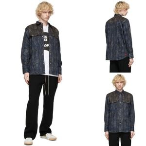 CLOT Snake Print Western Denim Shirt Size Large